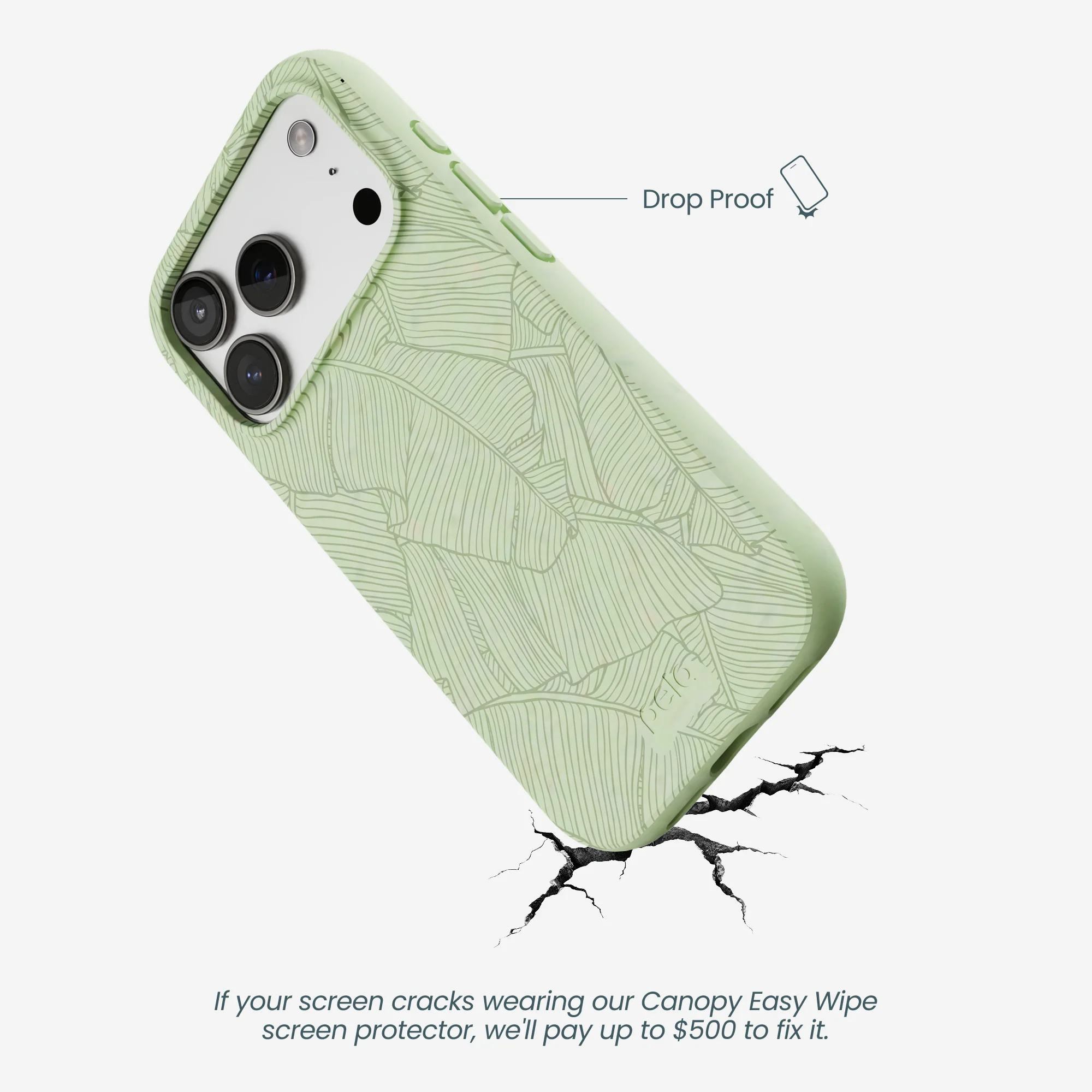 Sage Green Lushy Leaves iPhone 17 Pro Case - Image 5