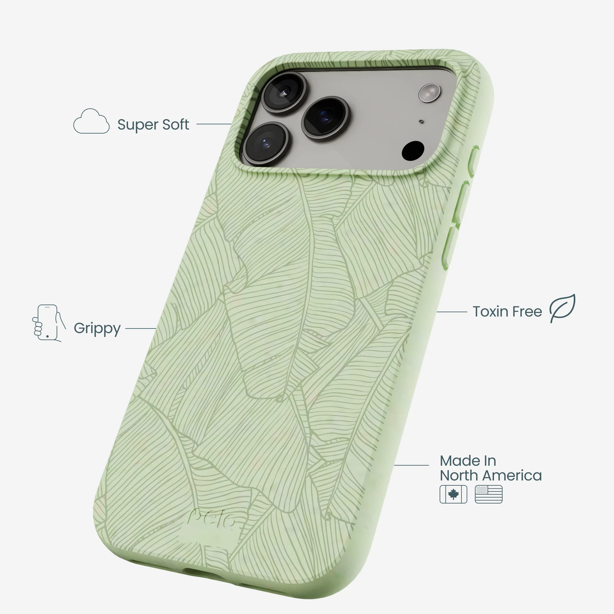 Sage Green Lushy Leaves iPhone 17 Pro Max Case - Image 4