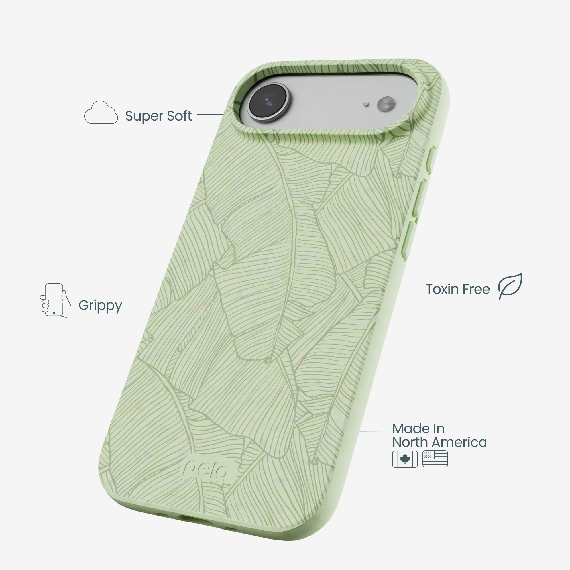 Sage Green Lushy Leaves iPhone Air Case - Image 4