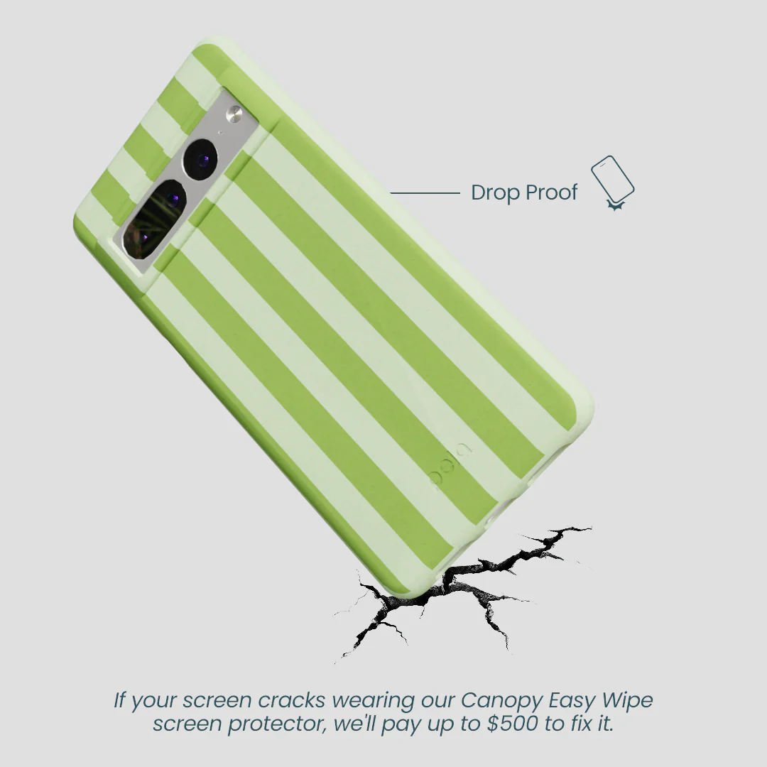 Sage Green Meadow Stripes Google Pixel 7 Pro Case - Image 4