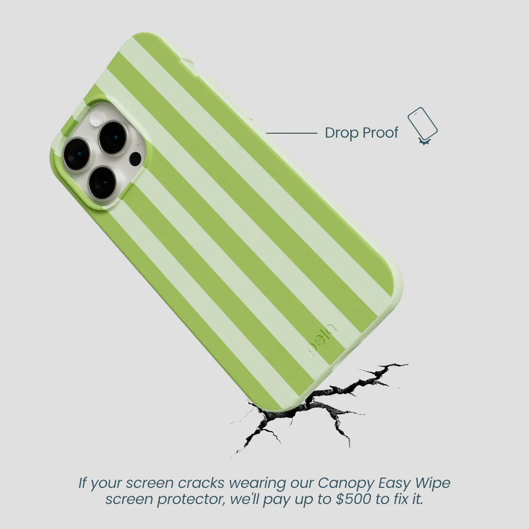 Sage Green Meadow Stripes iPhone 14 Pro Max Case - Image 5