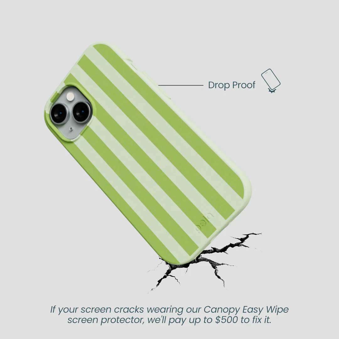 Sage Green Meadow Stripes iPhone 15 Case - Image 5