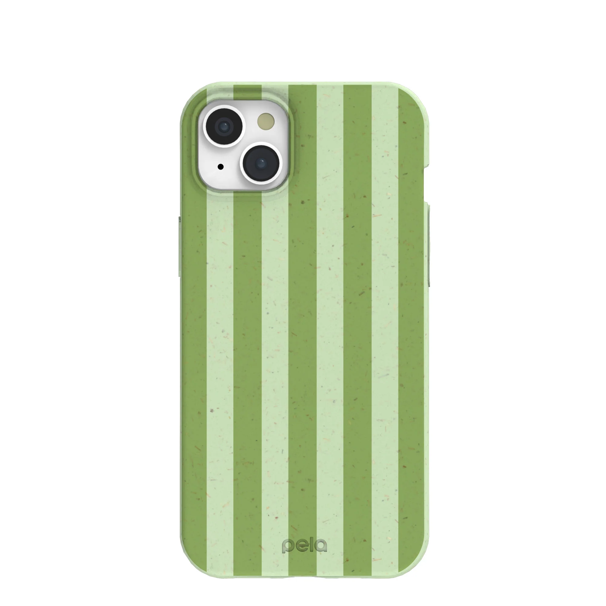 Sage Green Meadow Stripes iPhone 15 Plus Case