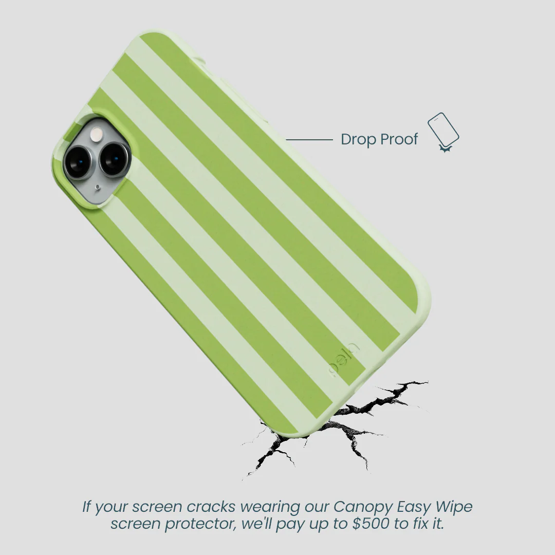 Sage Green Meadow Stripes iPhone 15 Plus Case - Image 5