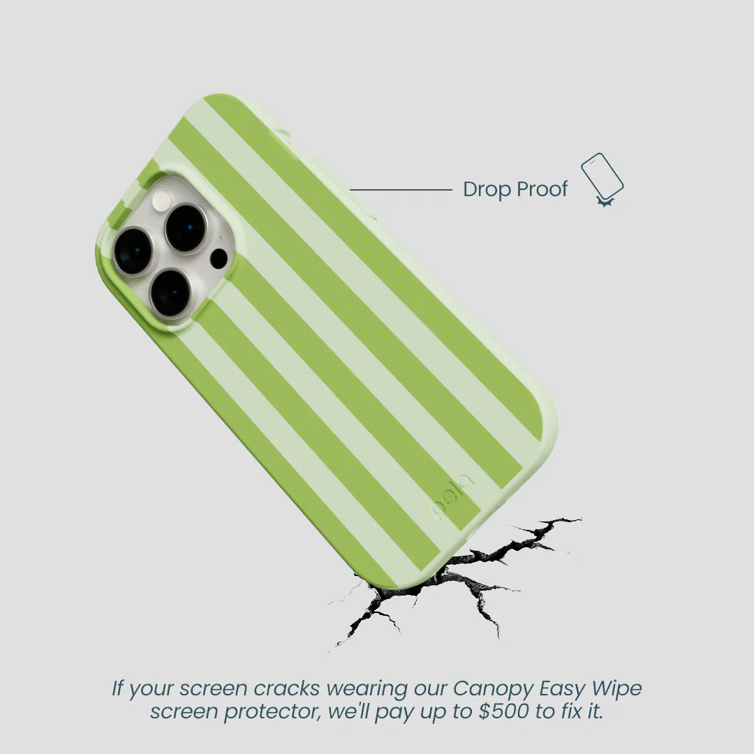 Sage Green Meadow Stripes iPhone 15 Pro Case - Image 5