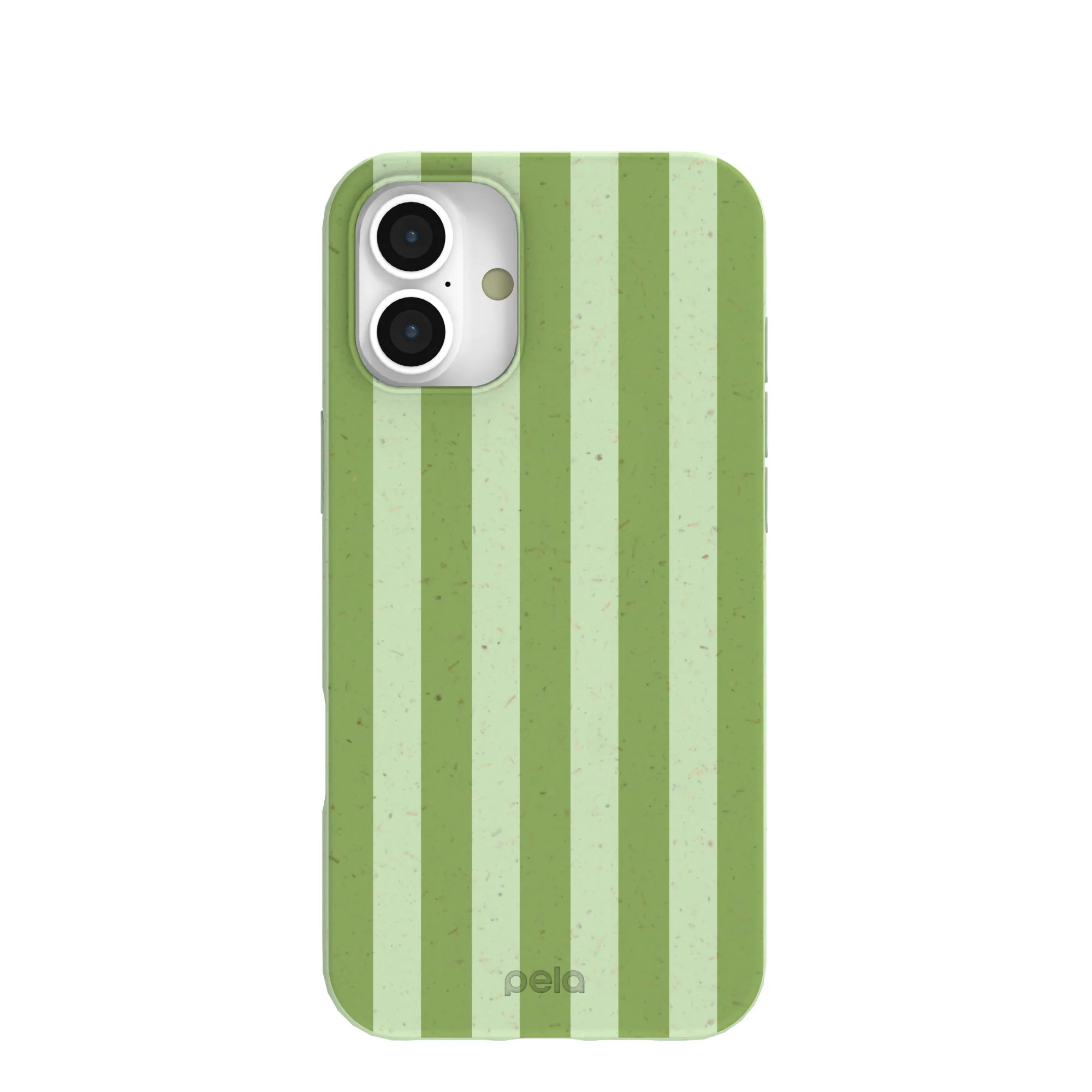 Sage Green Meadow Stripes iPhone 16 Plus Case