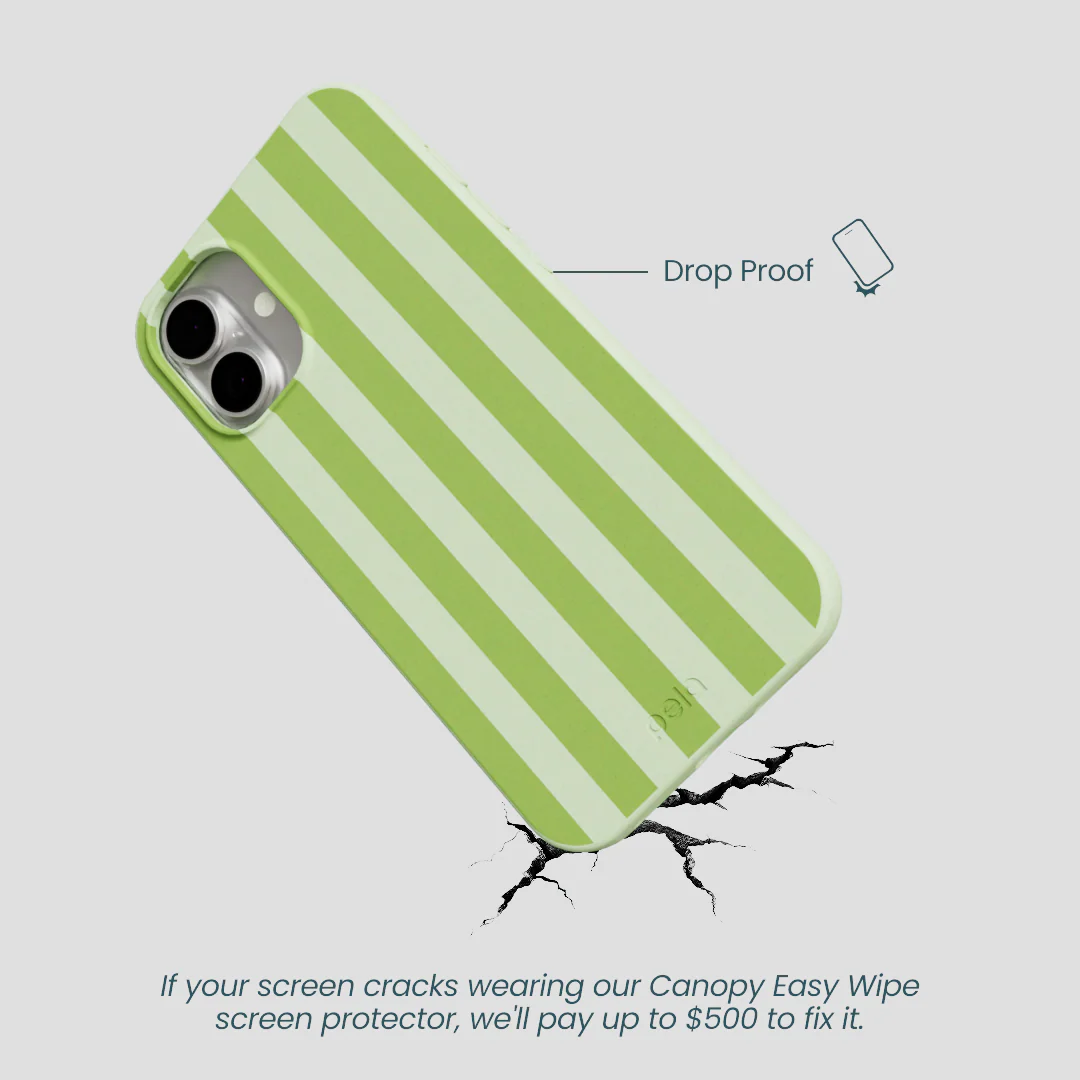 Sage Green Meadow Stripes iPhone 16 Plus Case - Image 5
