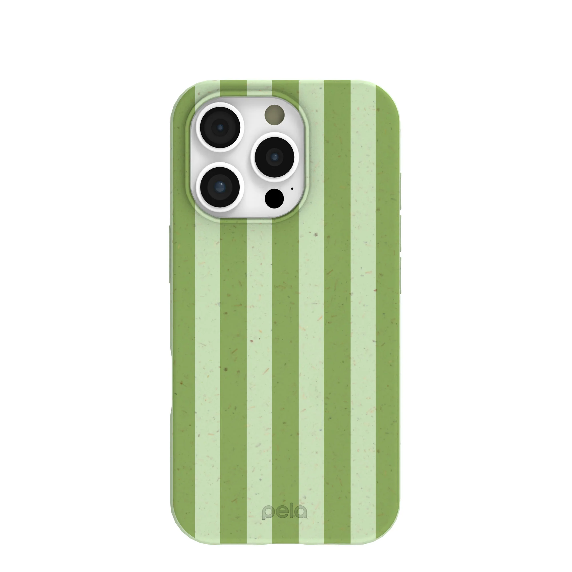 Sage Green Meadow Stripes iPhone 16 Pro Case