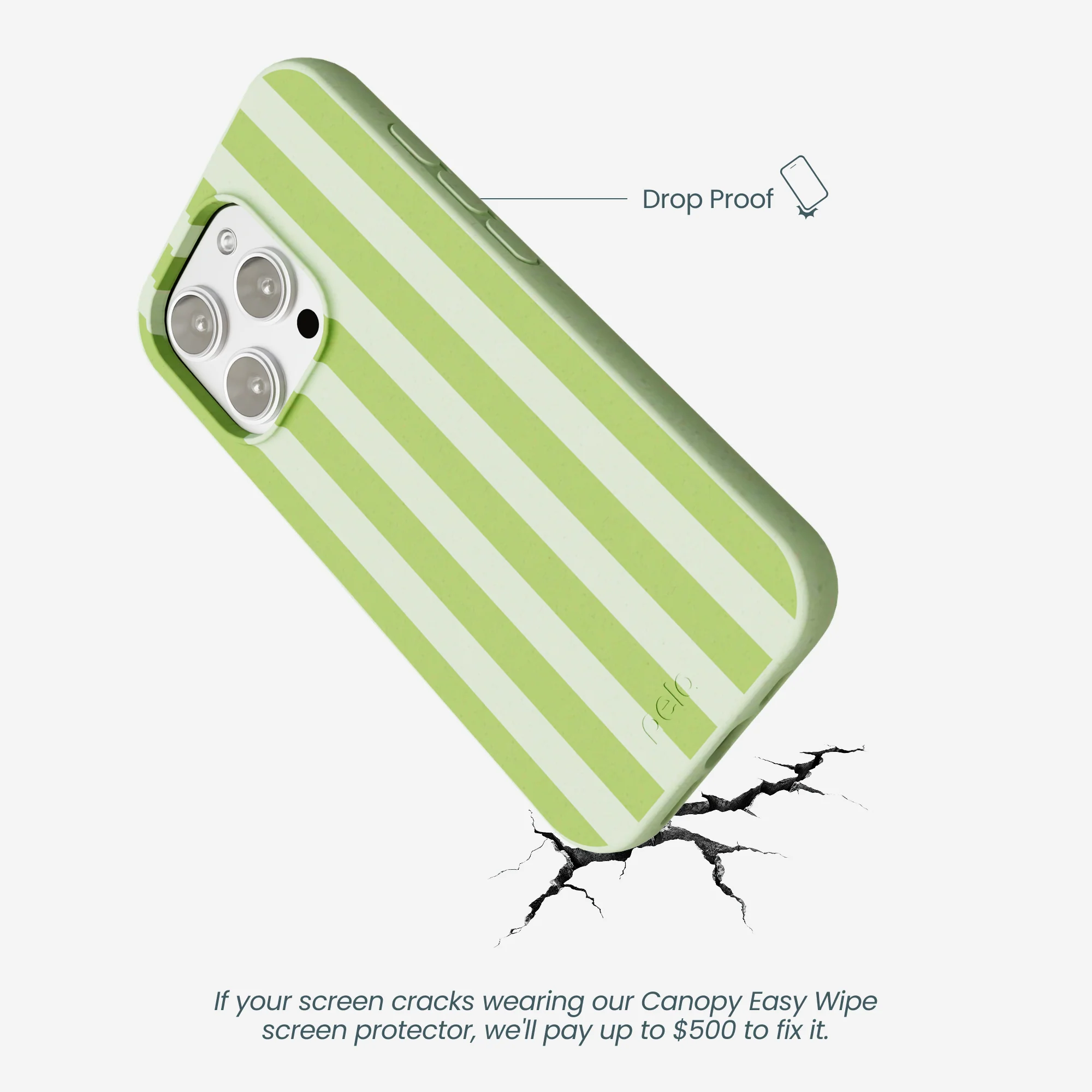 Sage Green Meadow Stripes iPhone 16 Pro Max Case - Image 5