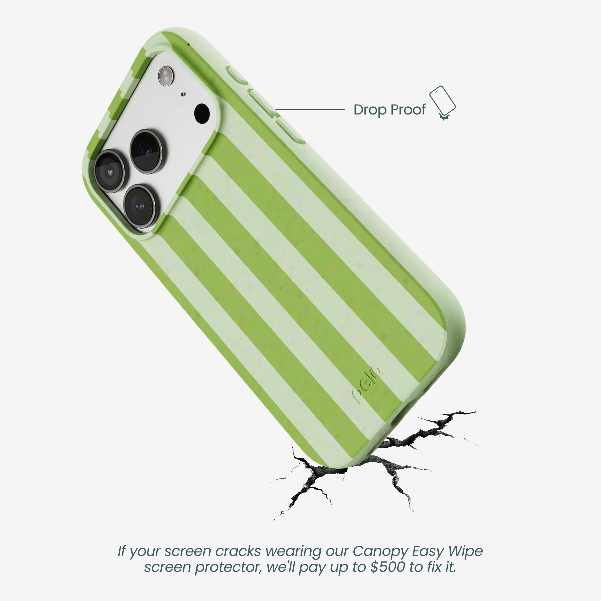 Sage Green Meadow Stripes iPhone 17 Pro Case - Image 5