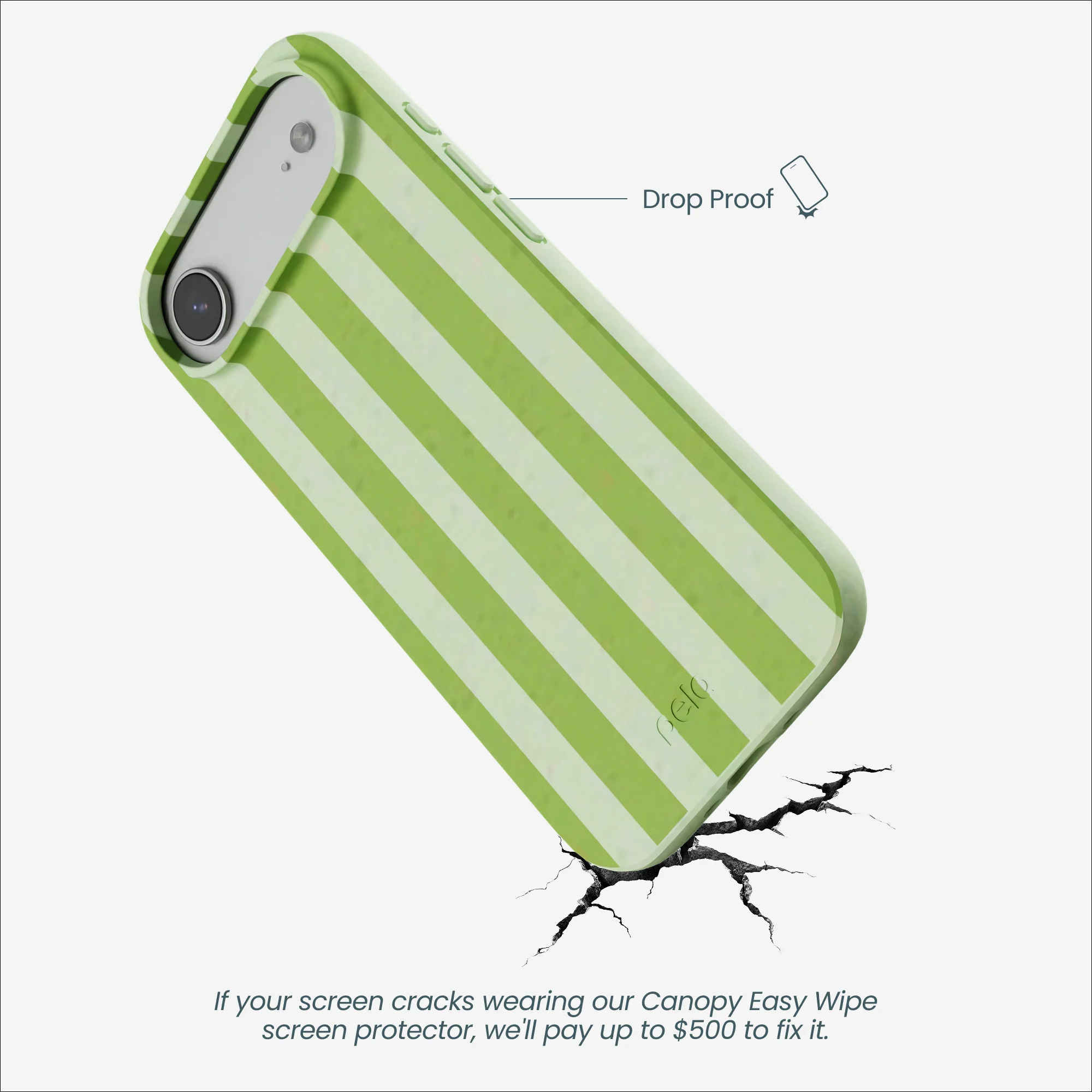 Sage Green Meadow Stripes iPhone Air Case - Image 5