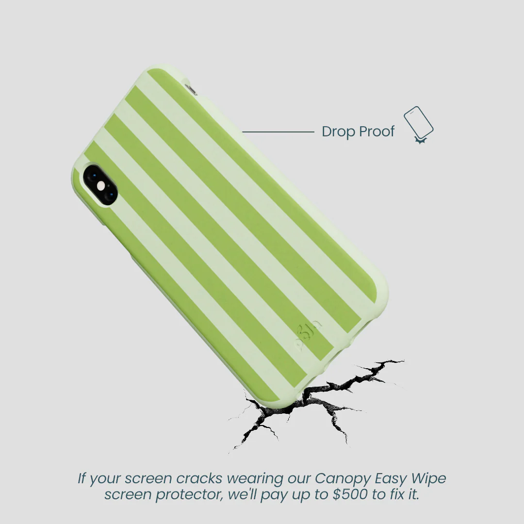 Sage Green Meadow Stripes iPhone XR Case - Image 5
