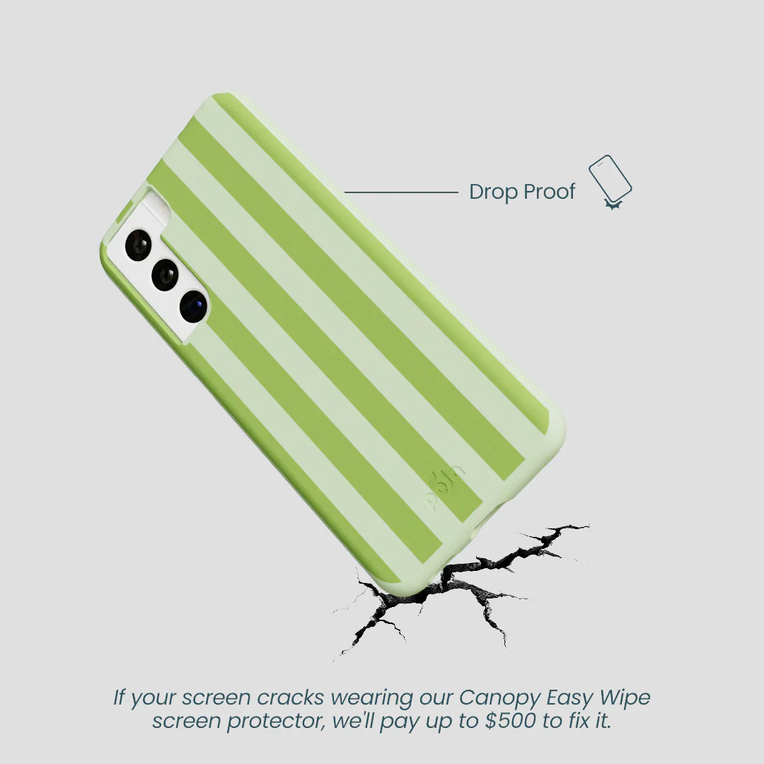 Sage Green Meadow Stripes Samsung Galaxy S22 Case - Image 4