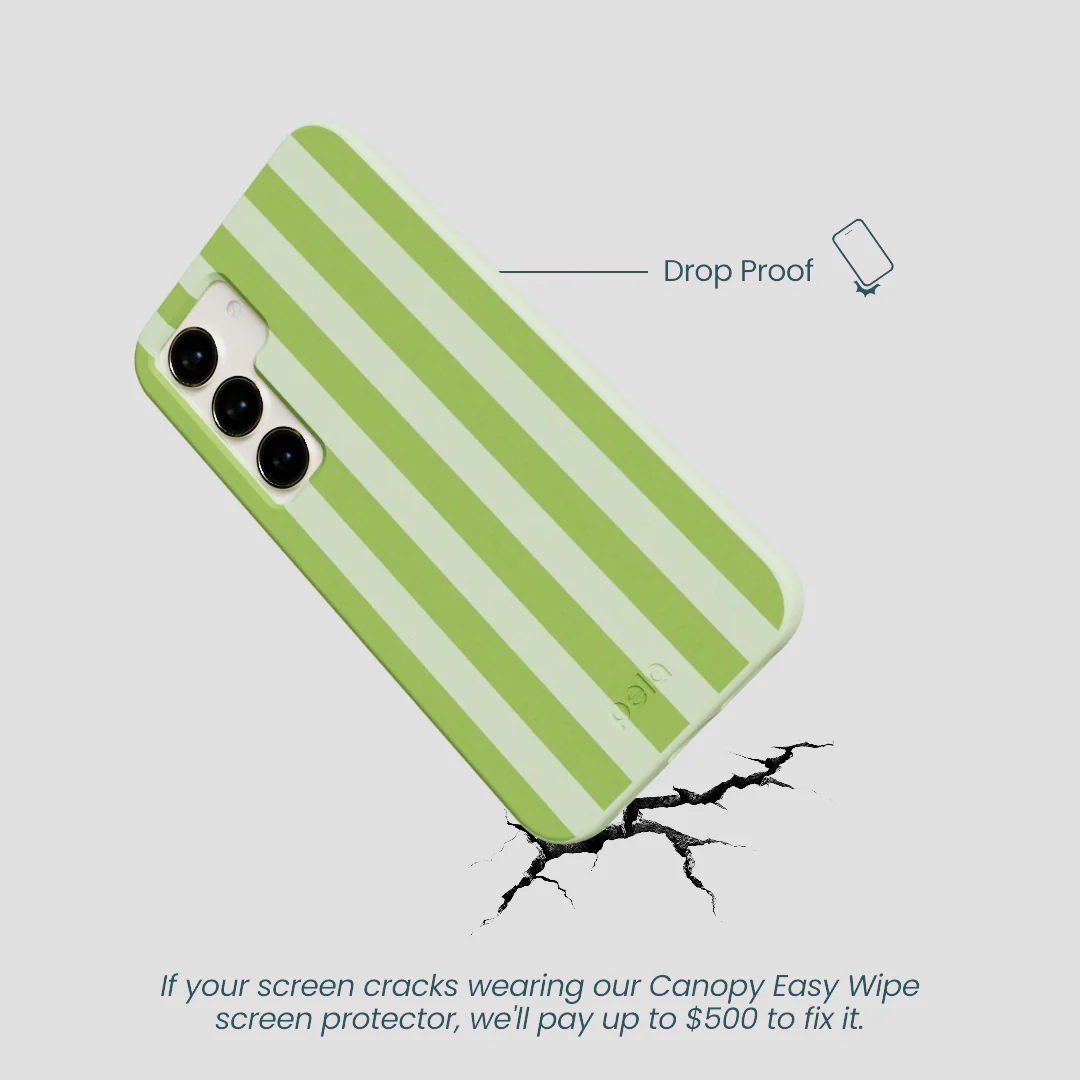 Sage Green Meadow Stripes Samsung Galaxy S24 Case - Image 4