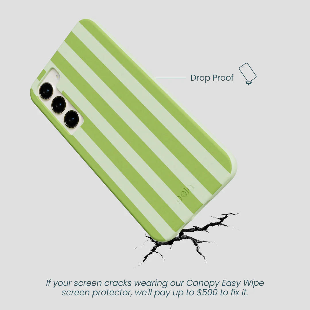 Sage Green Meadow Stripes Samsung Galaxy S24+(Plus) Case - Image 4