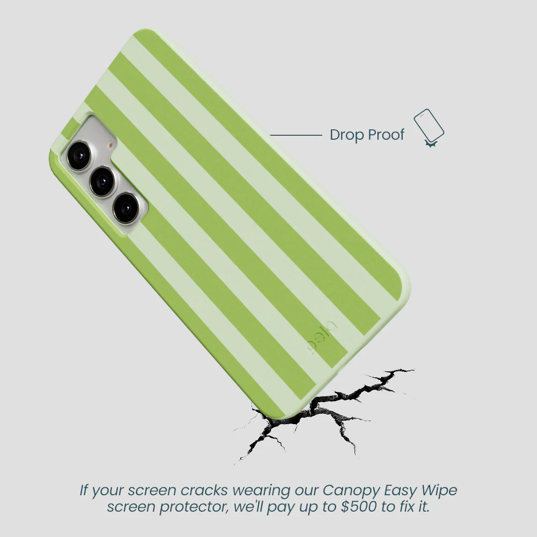 Sage Green Meadow Stripes Samsung Galaxy S25+(Plus) Case - Image 4