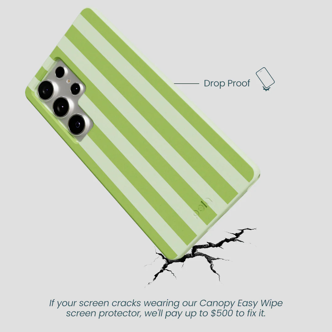 Sage Green Meadow Stripes Samsung Galaxy S25 Ultra Case - Image 4