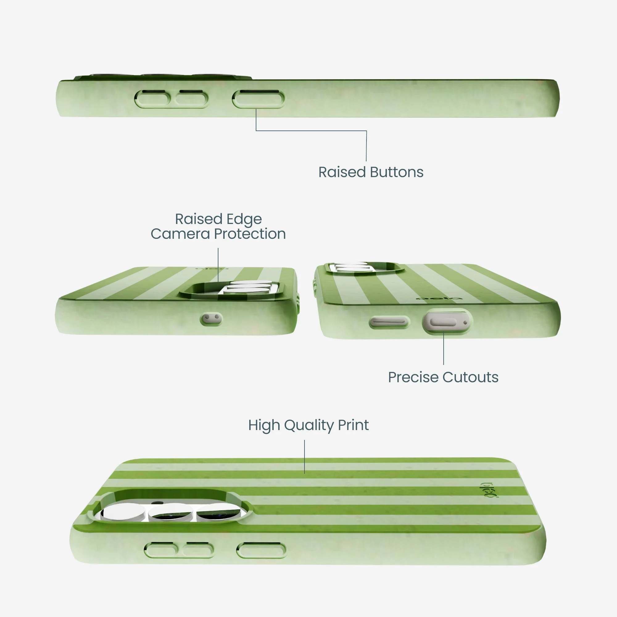 Sage Green Meadow Stripes Samsung Galaxy S26 Case - Image 2