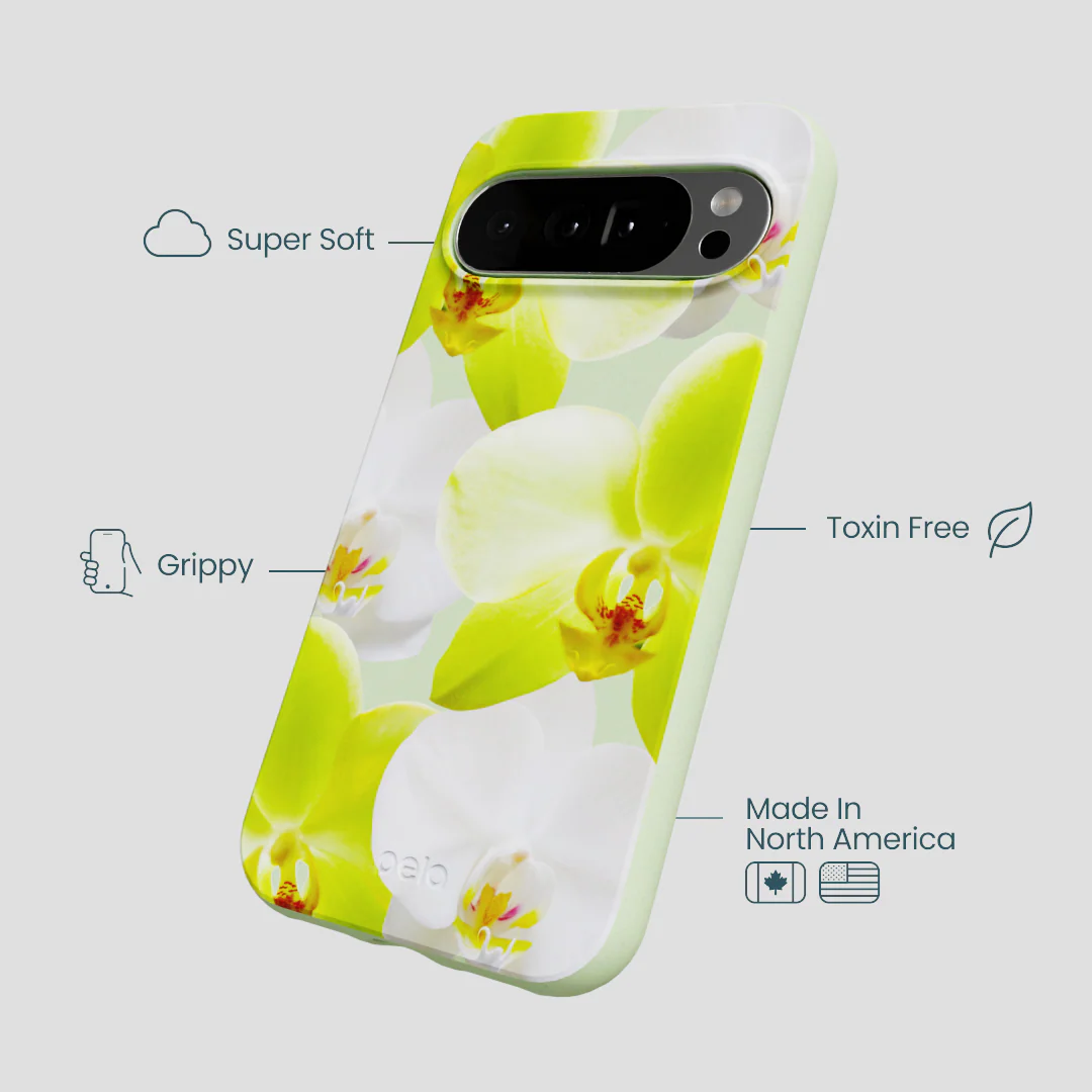 Sage Green Orchid Blooms Google Pixel 10 Pro XL Case - Image 3