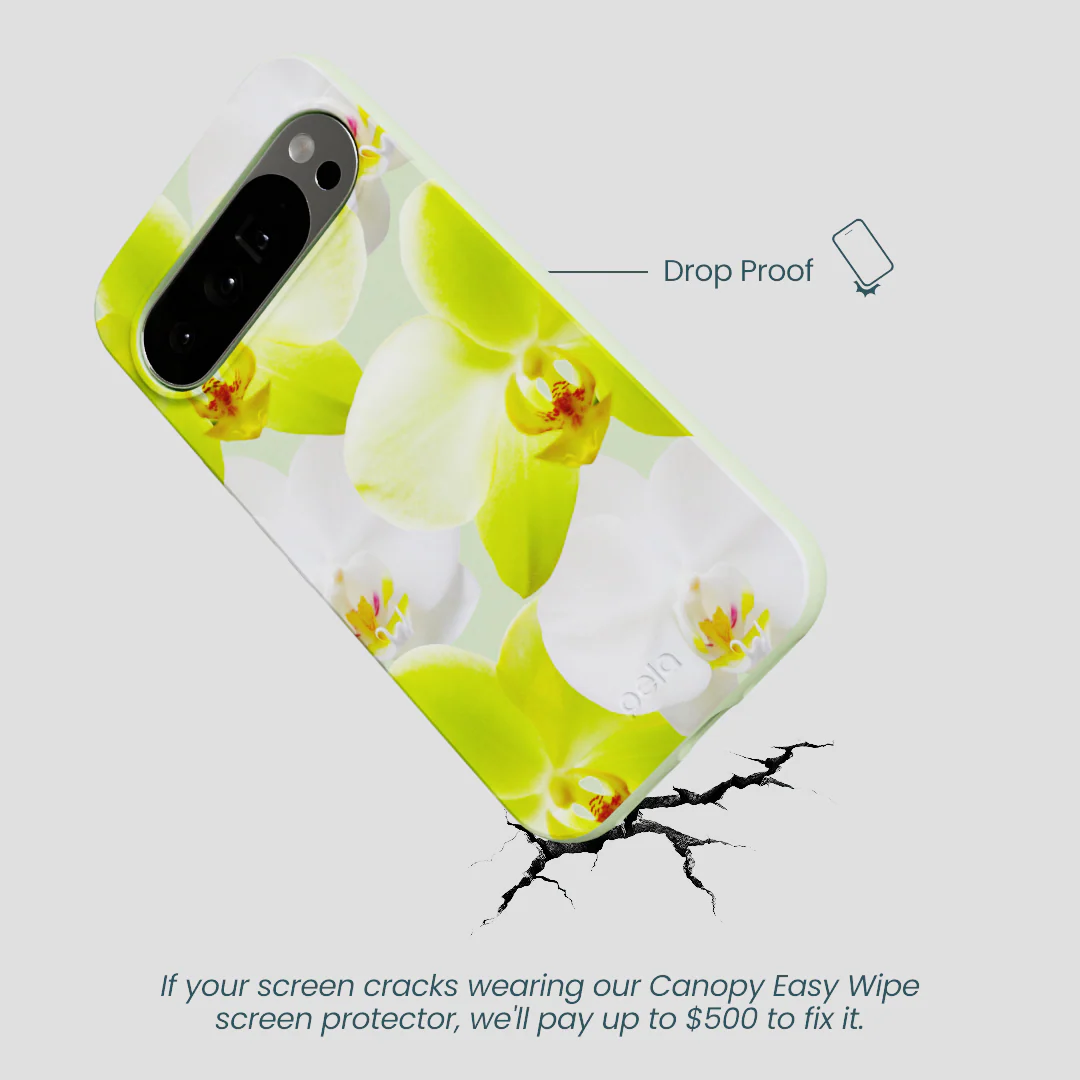 Sage Green Orchid Blooms Google Pixel 10 Pro XL Case - Image 4