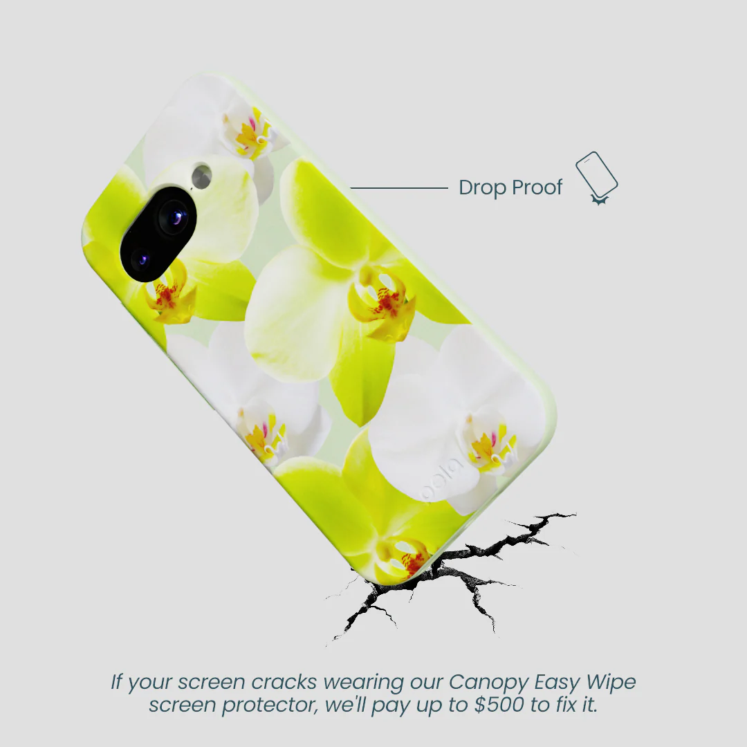 Sage Green Orchid Blooms Google Pixel 9a Case - Image 4