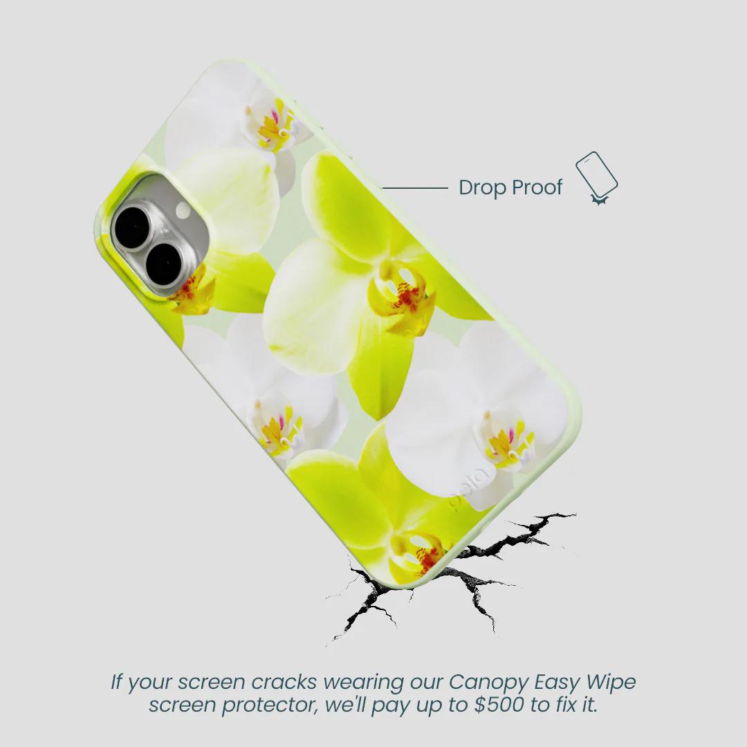 Sage Green Orchid Blooms iPhone 16 Plus Case - Image 5