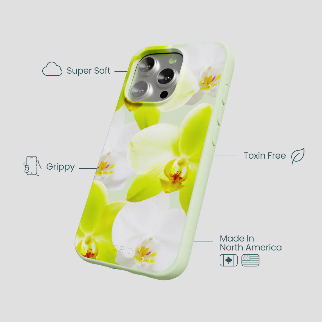 Sage Green Orchid Blooms iPhone 16 Pro Case - Image 4