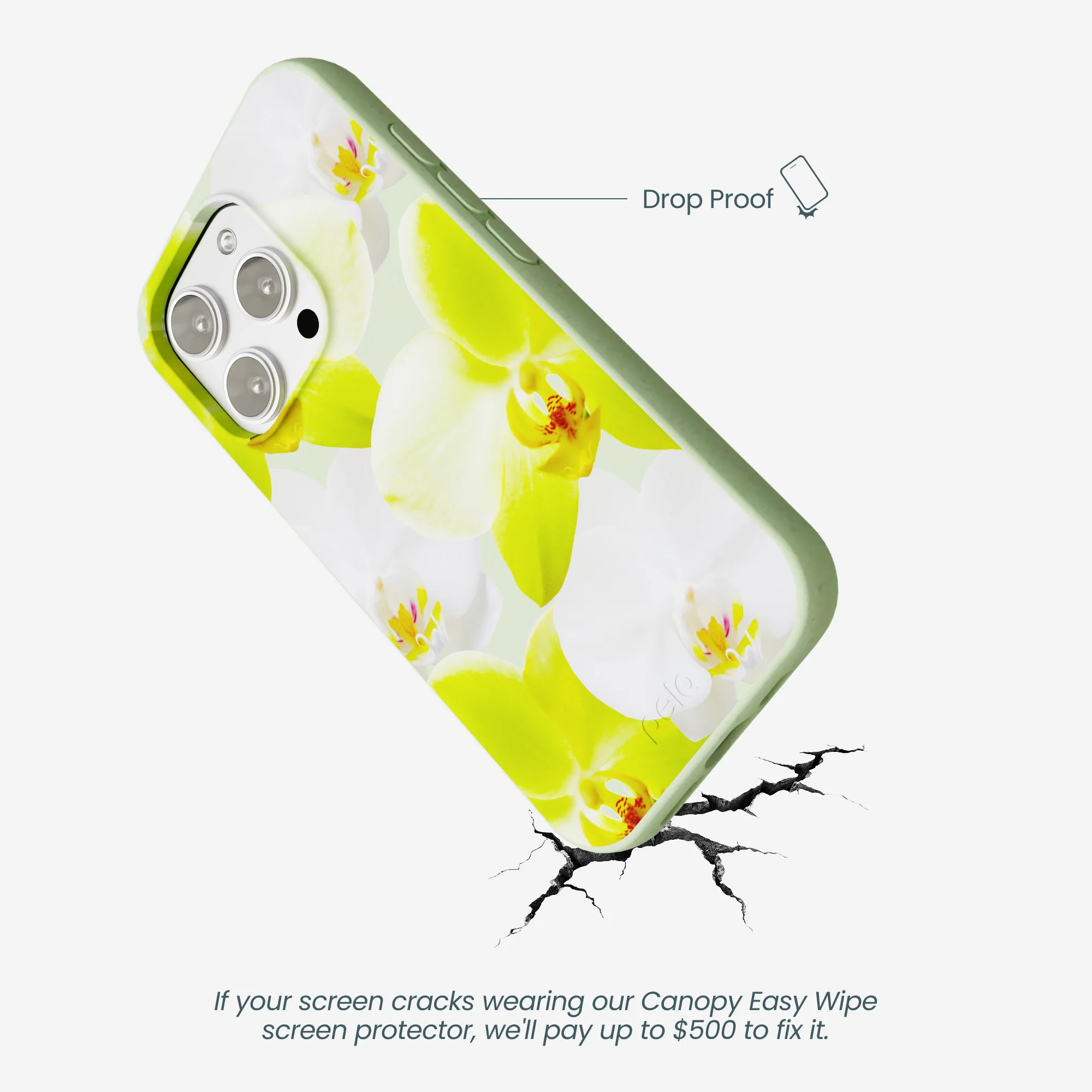Sage Green Orchid Blooms iPhone 16 Pro Max Case - Image 5