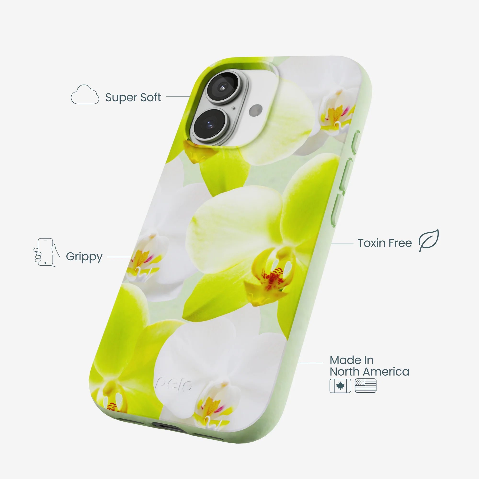 Sage Green Orchid Blooms iPhone 17 Case - Image 4