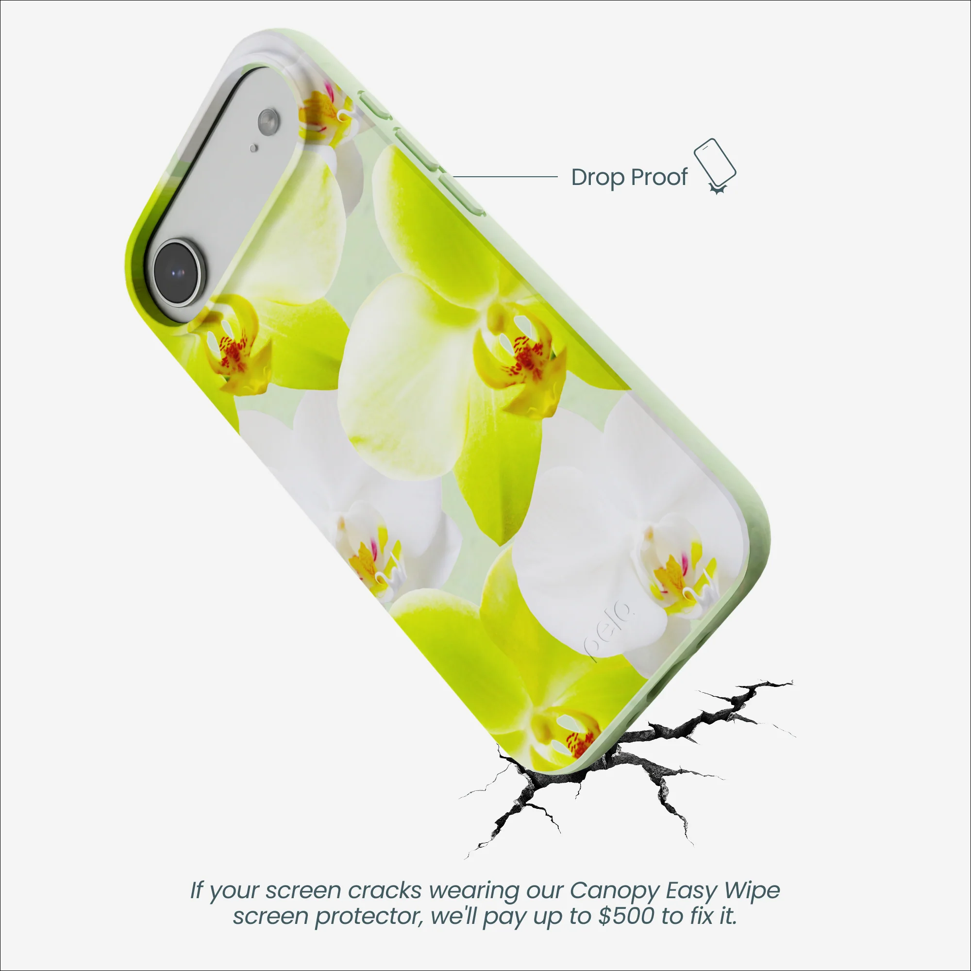 Sage Green Orchid Blooms iPhone Air Case - Image 5