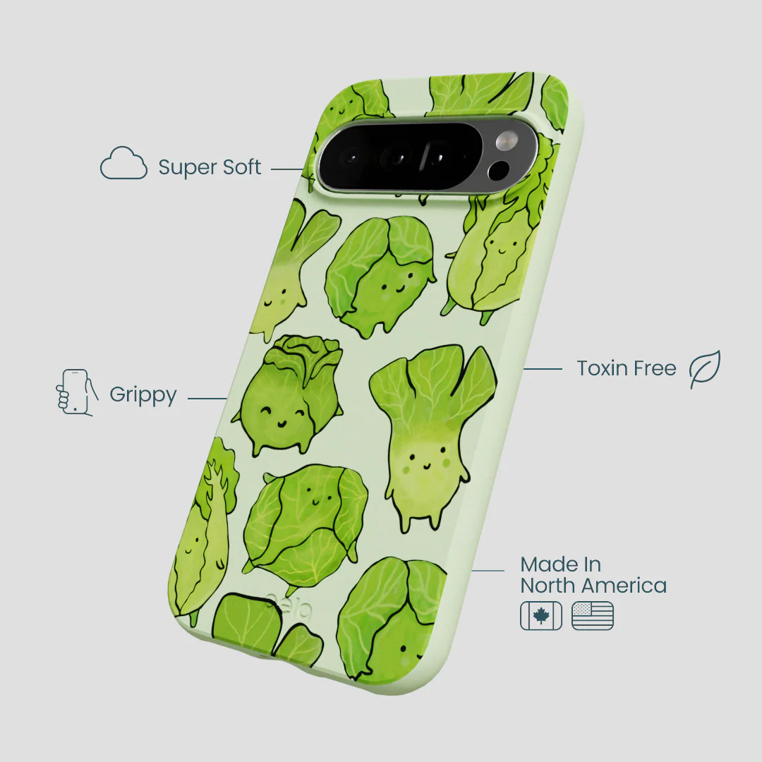 Sage Green Silly Cabbage Google Pixel 10 Pro XL Case - Image 4