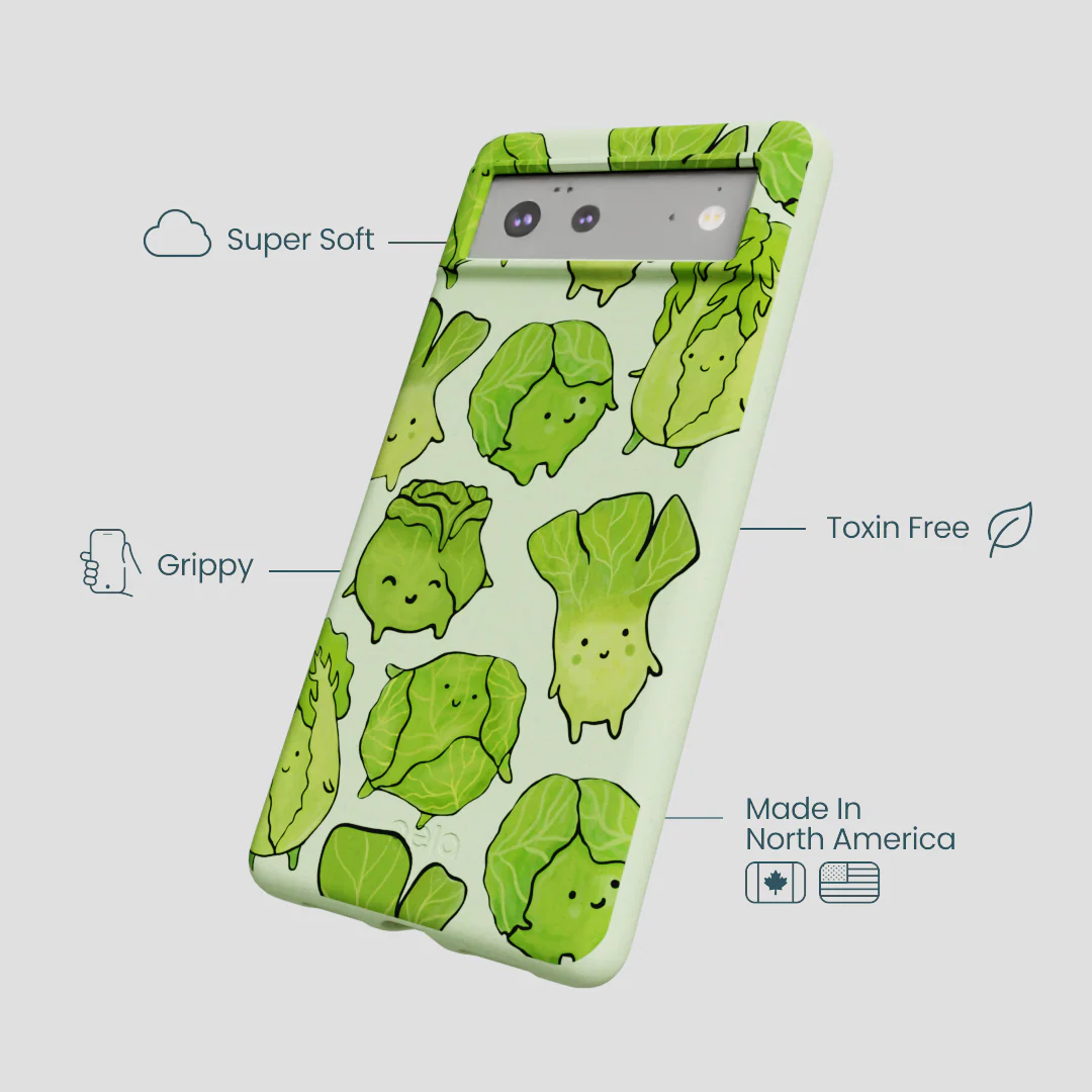 Sage Green Silly Cabbage Google Pixel 6 Case - Image 4