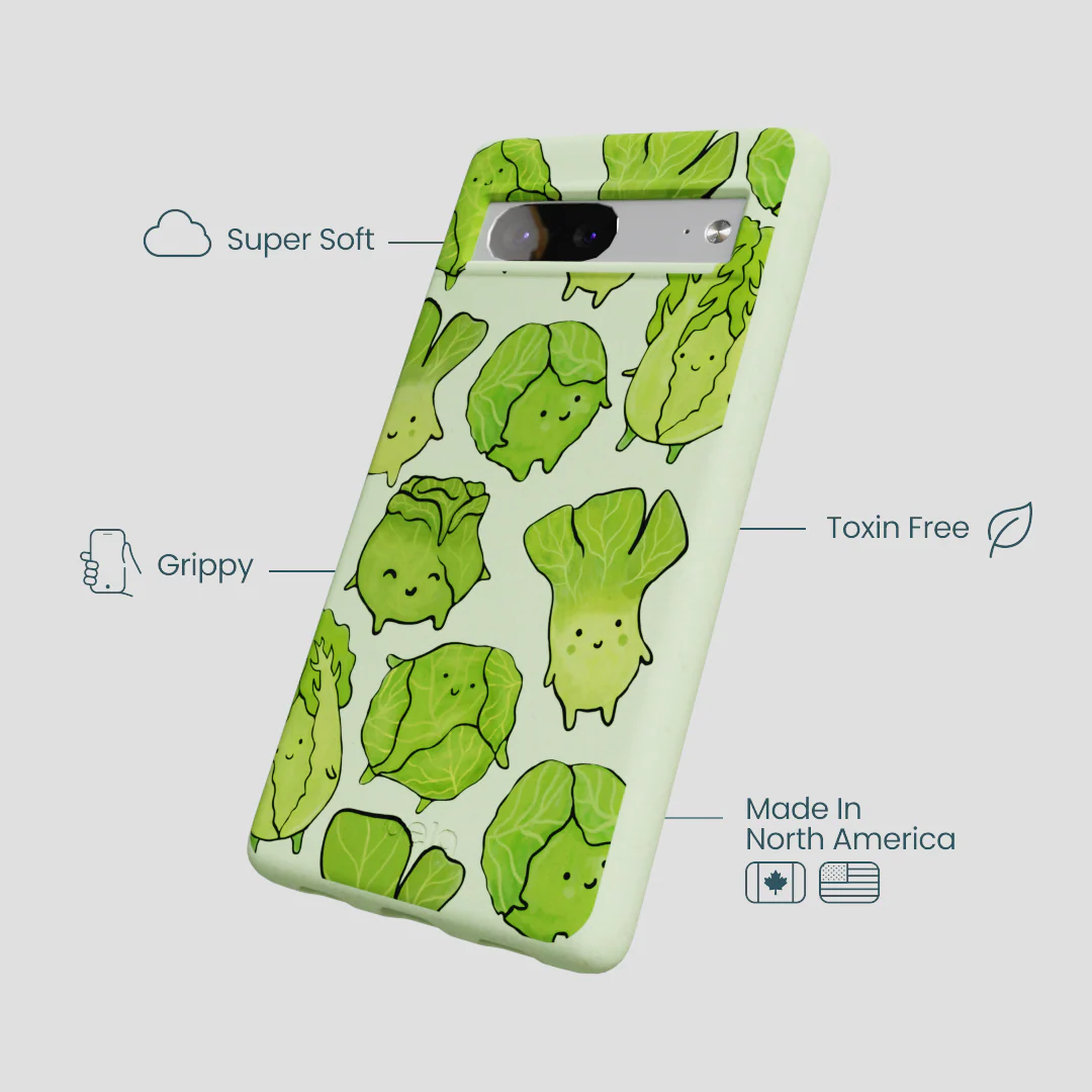 Sage Green Silly Cabbage Google Pixel 7 Case - Image 4