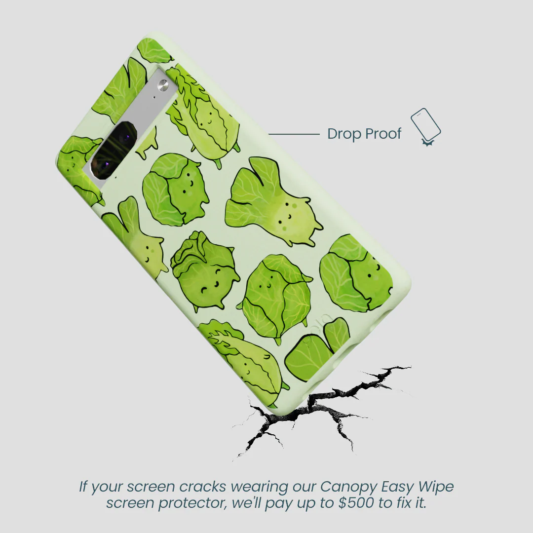 Sage Green Silly Cabbage Google Pixel 7 Case - Image 5