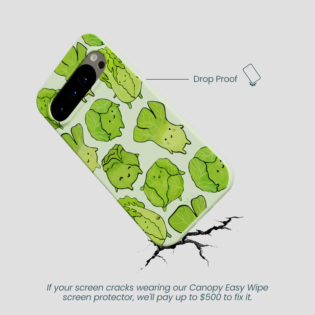 Sage Green Silly Cabbage Google Pixel 9/9 Pro Case - Image 5