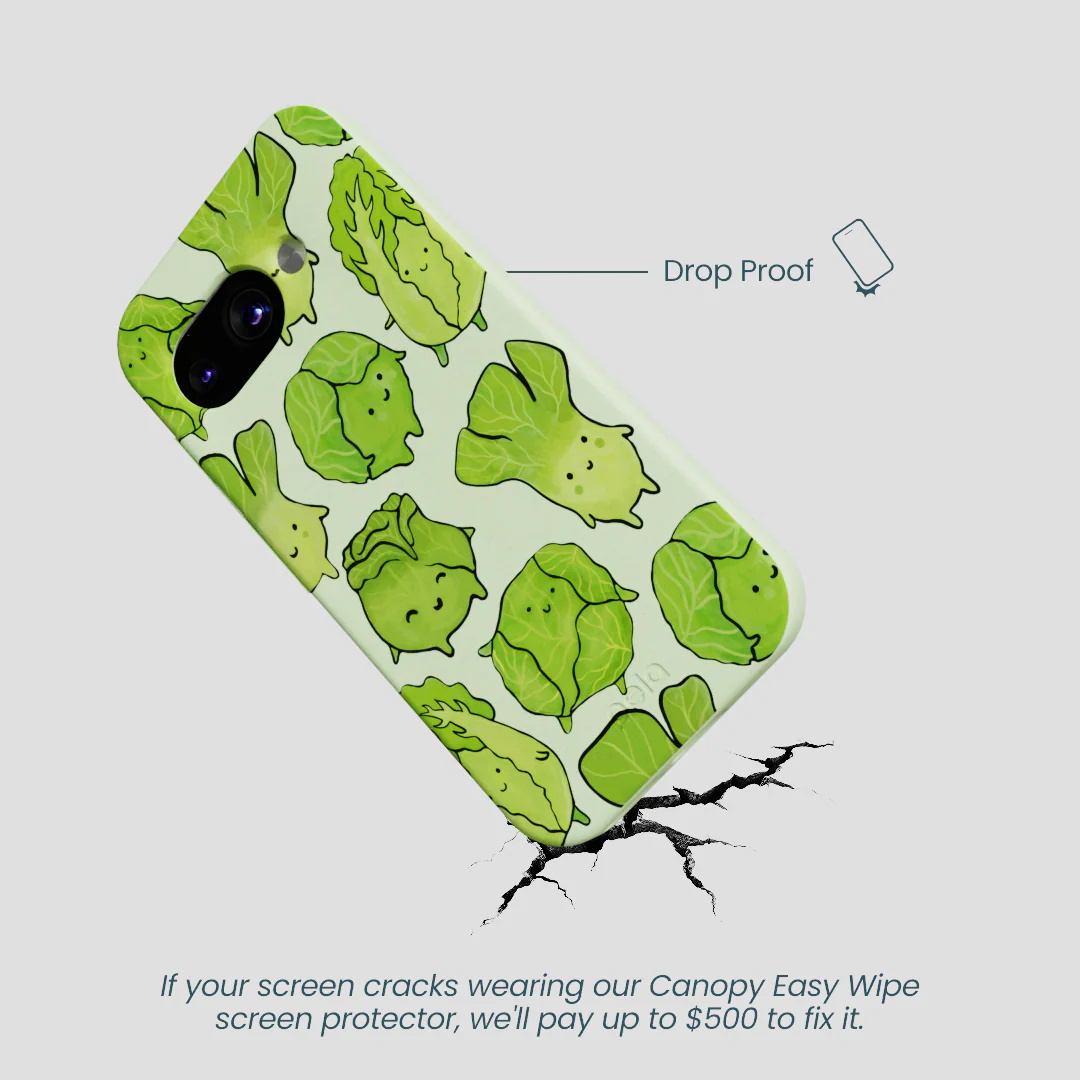 Sage Green Silly Cabbage Google Pixel 9a Case - Image 5
