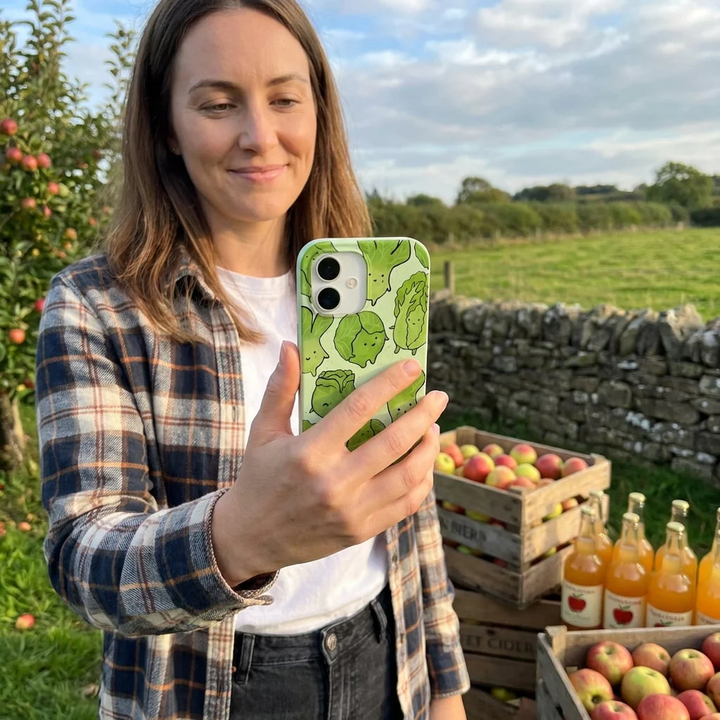 Sage Green Silly Cabbage iPhone 11 Case - Image 2