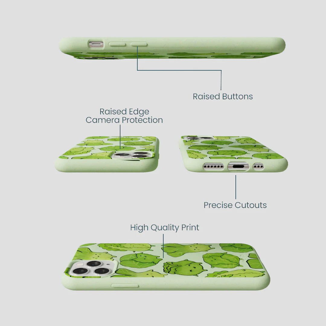 Sage Green Silly Cabbage iPhone 11 Pro Case - Image 3