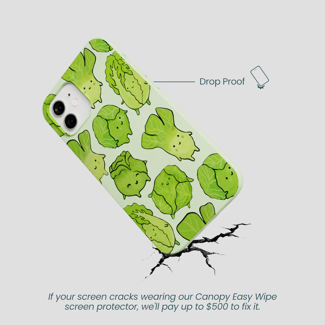 Sage Green Silly Cabbage iPhone 12/ iPhone 12 Pro Case - Image 5