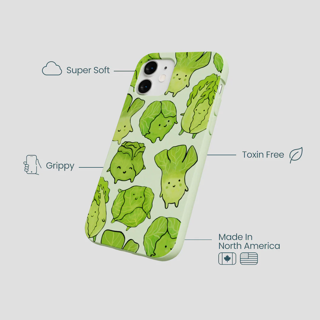 Sage Green Silly Cabbage iPhone 12 Mini Case - Image 4