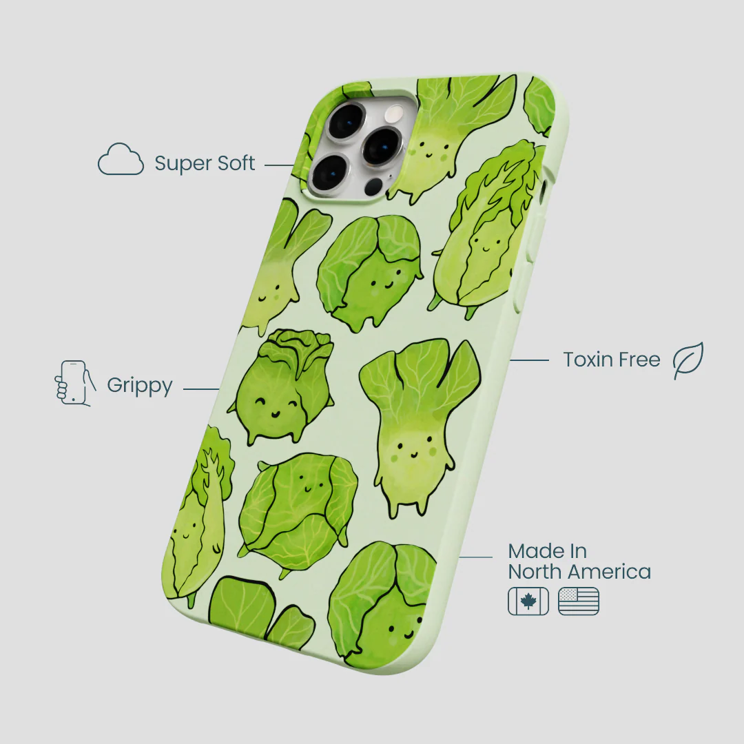 Sage Green Silly Cabbage iPhone 12 Pro Max Case - Image 4