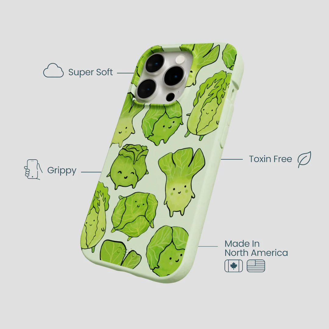 Sage Green Silly Cabbage iPhone 14 Pro Case - Image 4