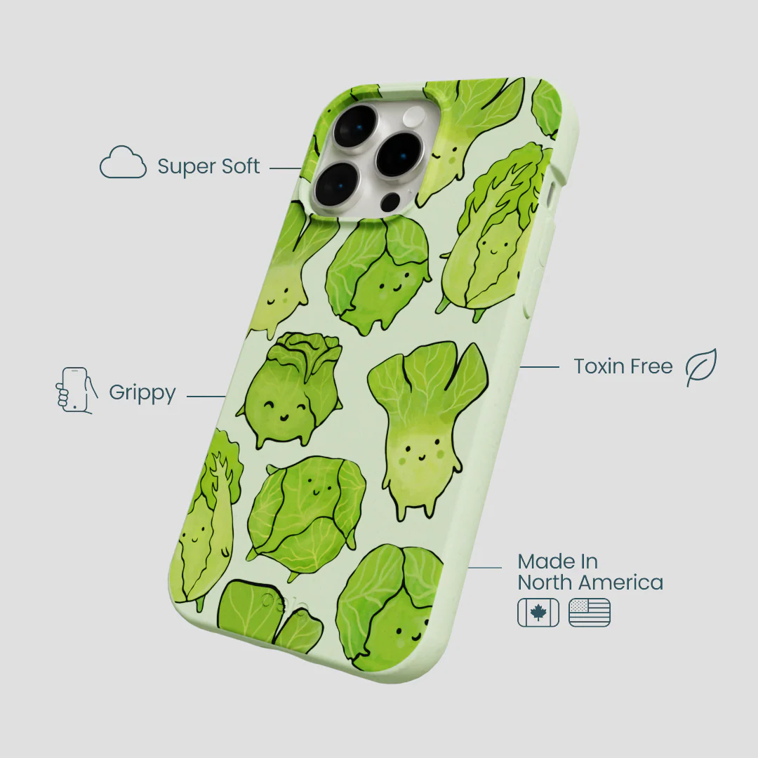 Sage Green Silly Cabbage iPhone 15 Pro Max Case - Image 4