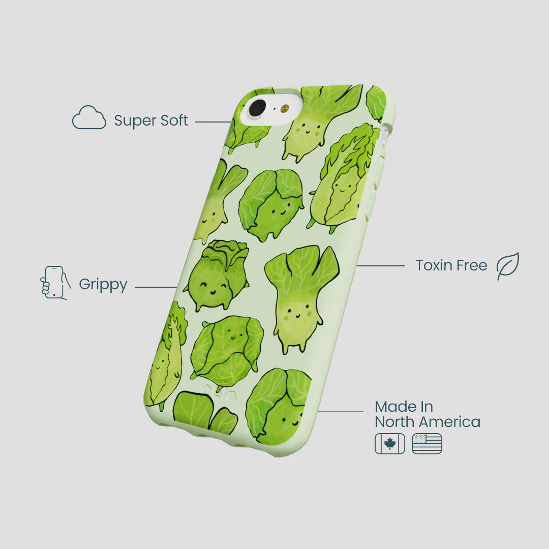 Sage Green Silly Cabbage iPhone 6/6s/7/8/SE Case - Image 4