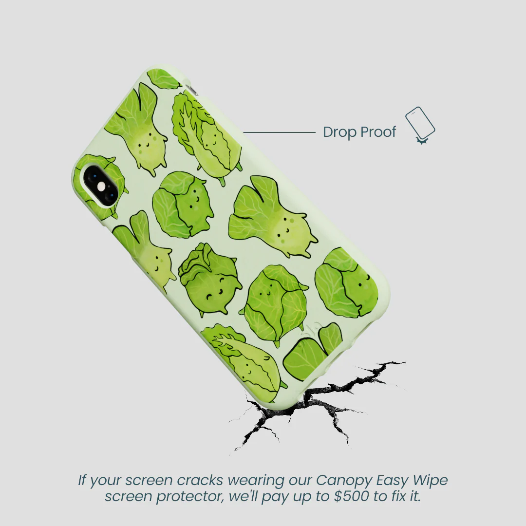 Sage Green Silly Cabbage iPhone XR Case - Image 5