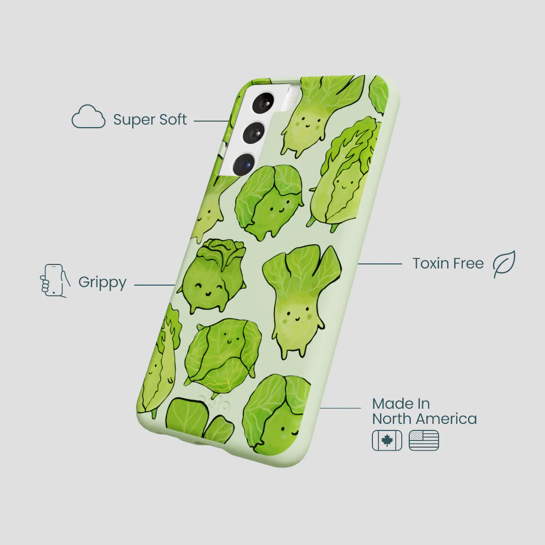 Sage Green Silly Cabbage Samsung Galaxy S21 Case - Image 4