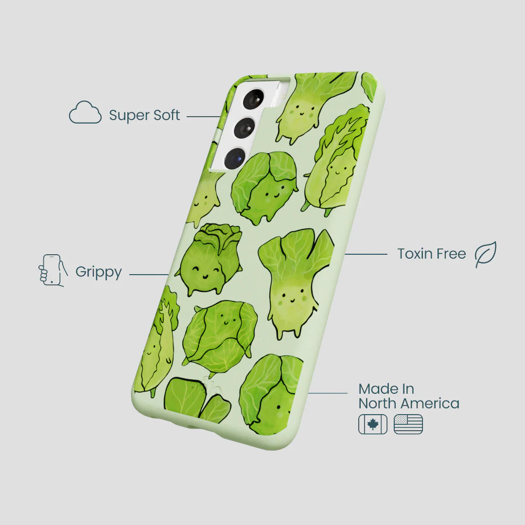 Sage Green Silly Cabbage Samsung Galaxy S22 Case - Image 4