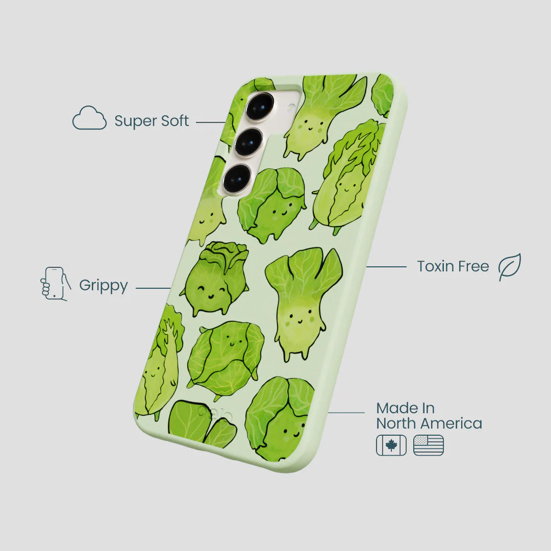 Sage Green Silly Cabbage Samsung Galaxy S23 Case - Image 4