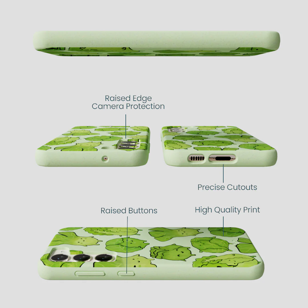 Sage Green Silly Cabbage Samsung Galaxy S23+(Plus) Case - Image 3