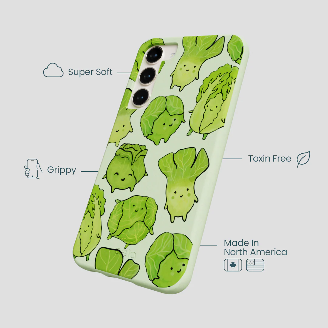 Sage Green Silly Cabbage Samsung Galaxy S23+(Plus) Case - Image 4